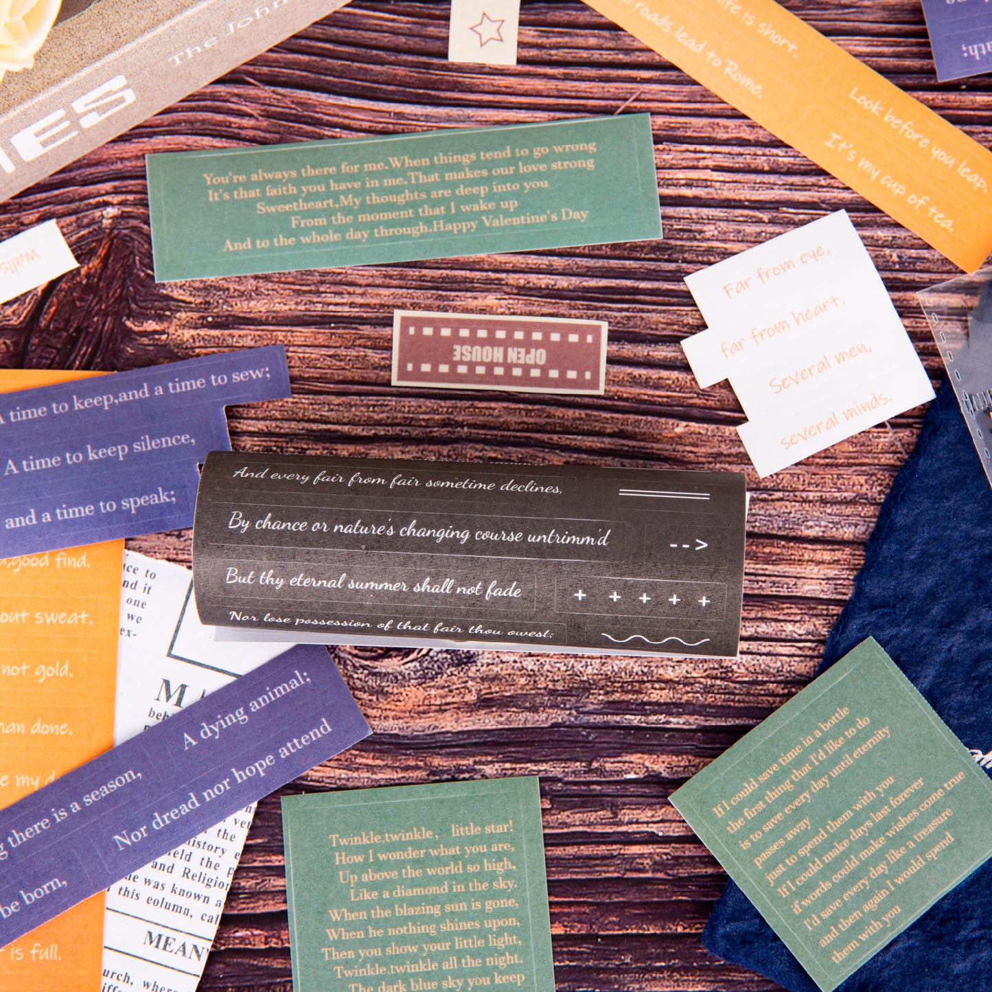 English sentence Washi stickers 9 PCS