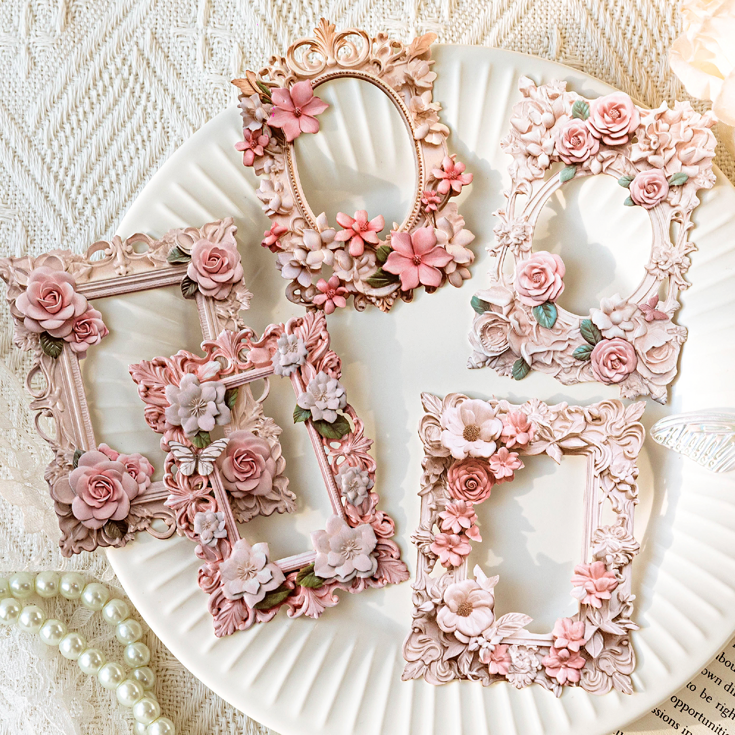 Flower Mirror Frame 10 PCS