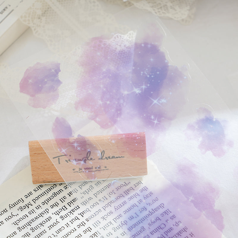 Dream Watercolor PET + Washi Stickers 12 PCS