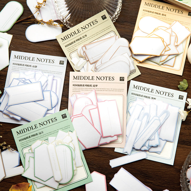 Time Editor Modern Lable Stickers 40 PCS