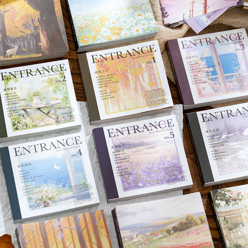 Natural Entrance Note Paper Non-repeat 100 PCS