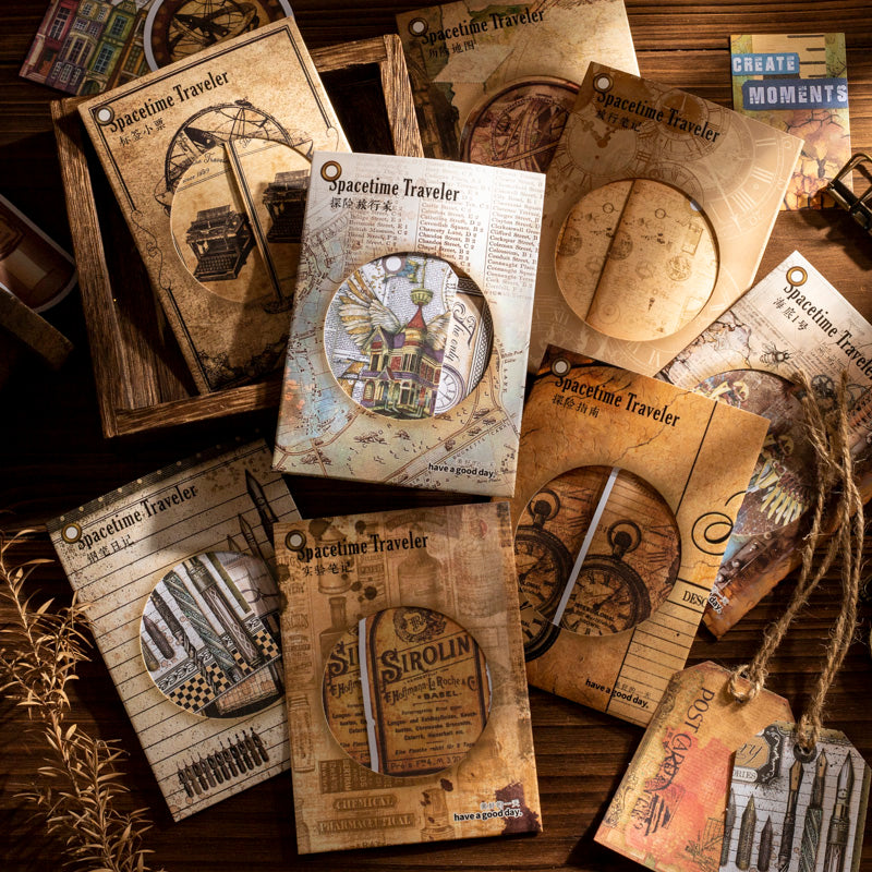 Time Traveller Vintage Label Stickers 30 PCS