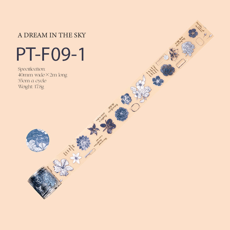 Whole Roll 40mm*2m Pre-Cut Flower PET tape
