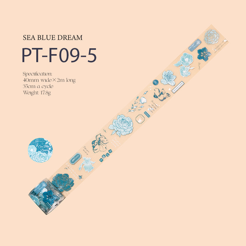 Whole Roll 40mm*2m Pre-Cut Flower PET tape