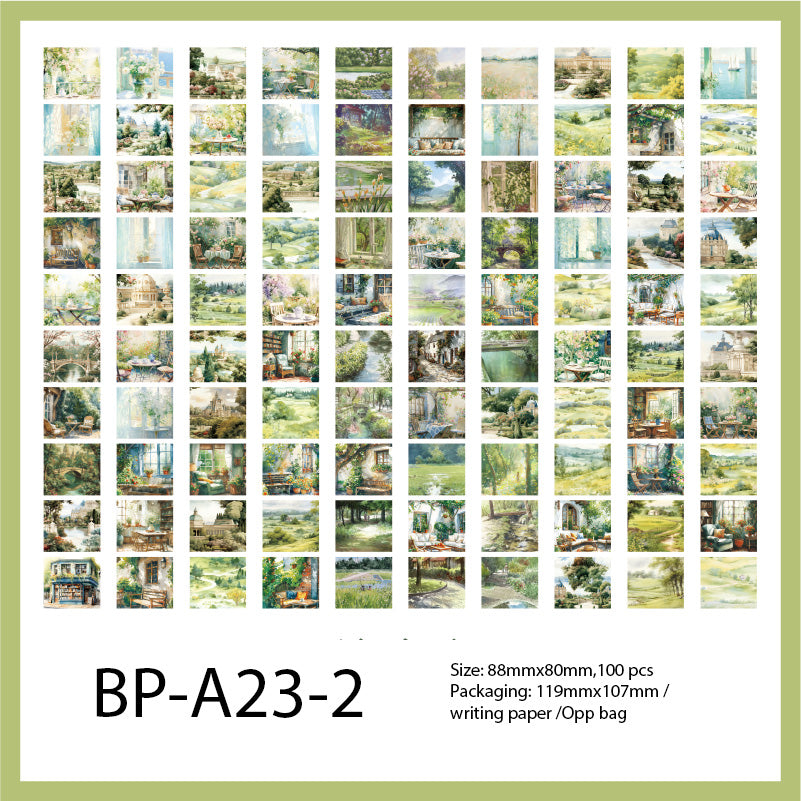 Natural Entrance Note Paper Non-repeat 100 PCS