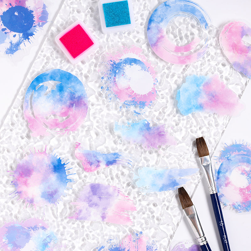 Watercolor Dreamland PET stickers 15 PCS