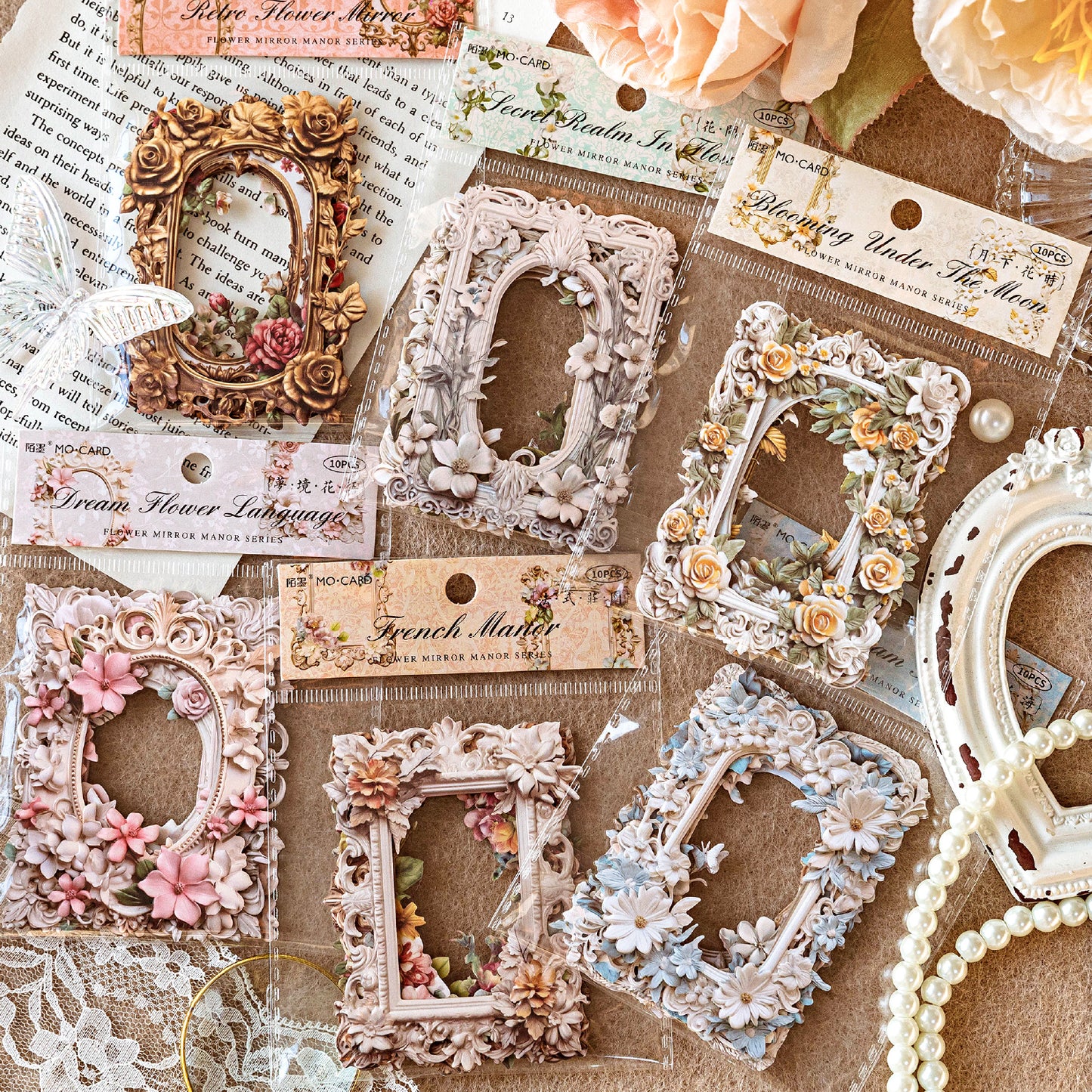 Flower Mirror Frame 10 PCS