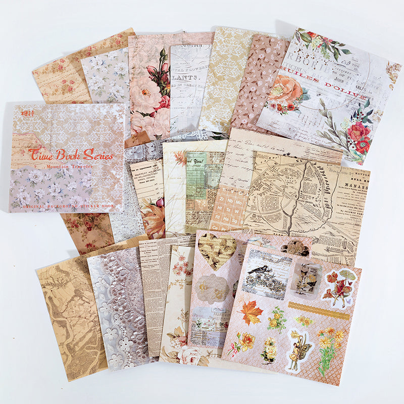 Time Book Stick-on Background Paper 20 PCS