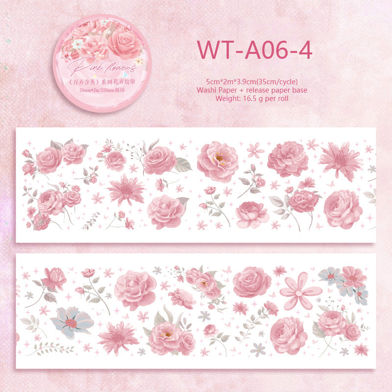 Whole Roll 5cm*2m Hunderds Floral Washi Tape