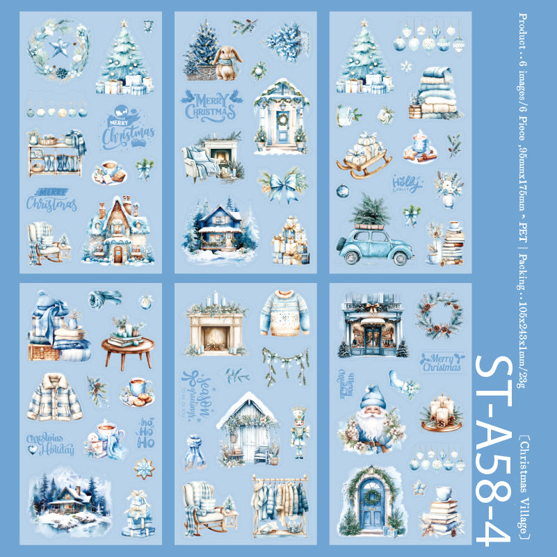 Christmas Forest Stickers 6 BIG PCS