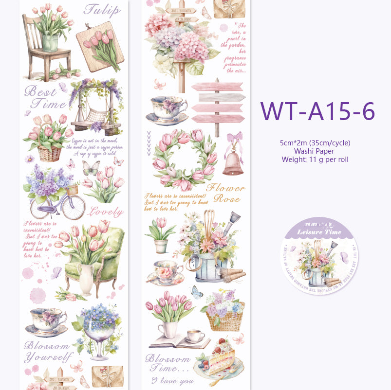 Whole Roll 5cm*2m Cute Street Scenery Washi Tape