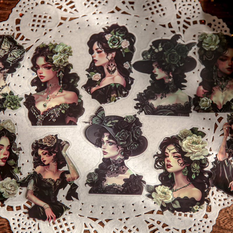 Gothic Damsel PET stickers 30PCS