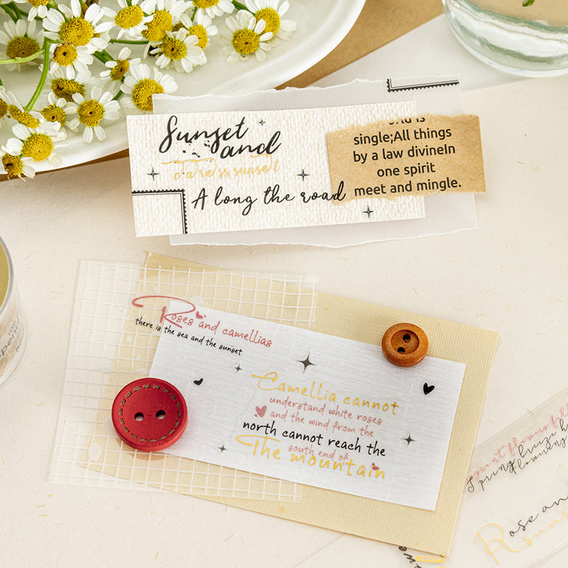 Handwriting Text PRE-CUT PET Tape 30mm*2m