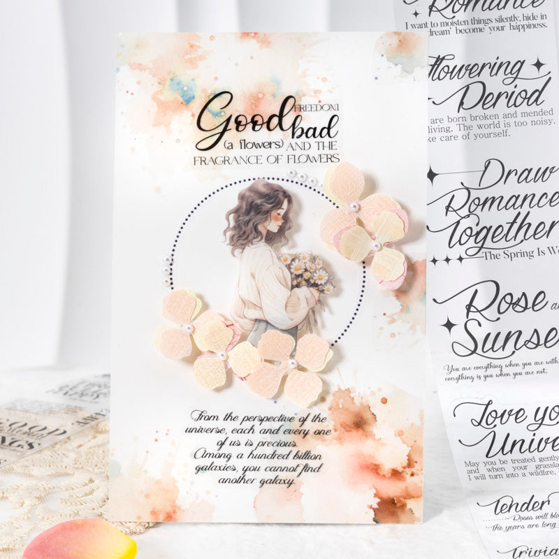 Romantic Letter Pre Cut PET Tape 5cm*2m