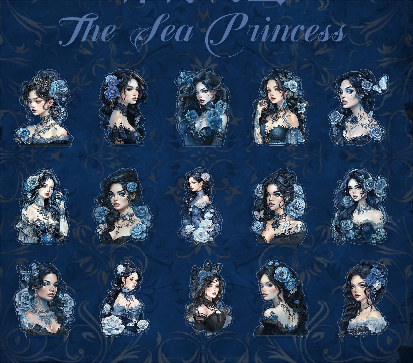 Gothic Damsel PET stickers 30PCS
