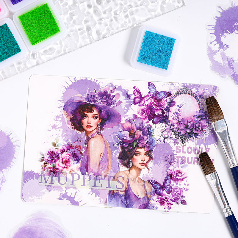 Watercolor Dreamland PET stickers 15 PCS