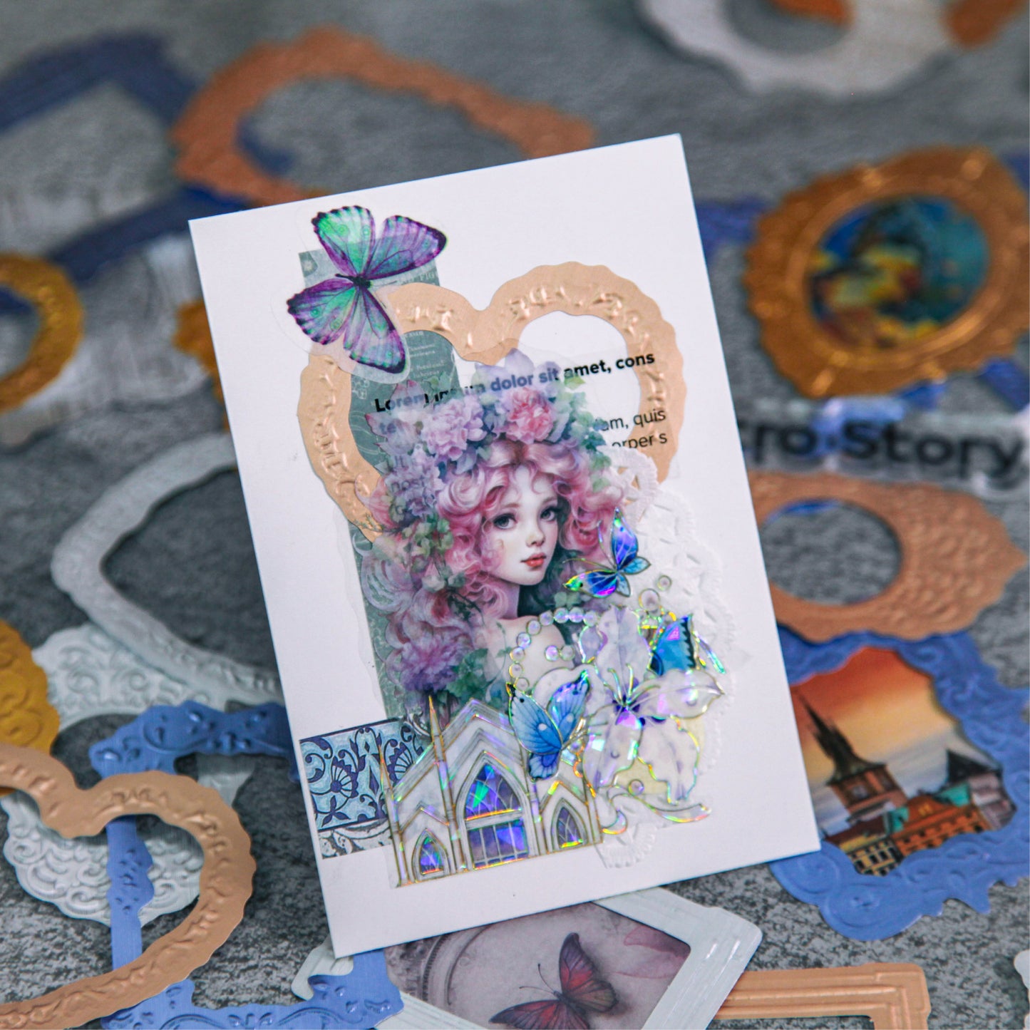 Metal-Like Hallow Frame Special Paper 20 PCS