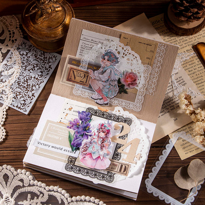 Lace Frame PET stickers 20PCS