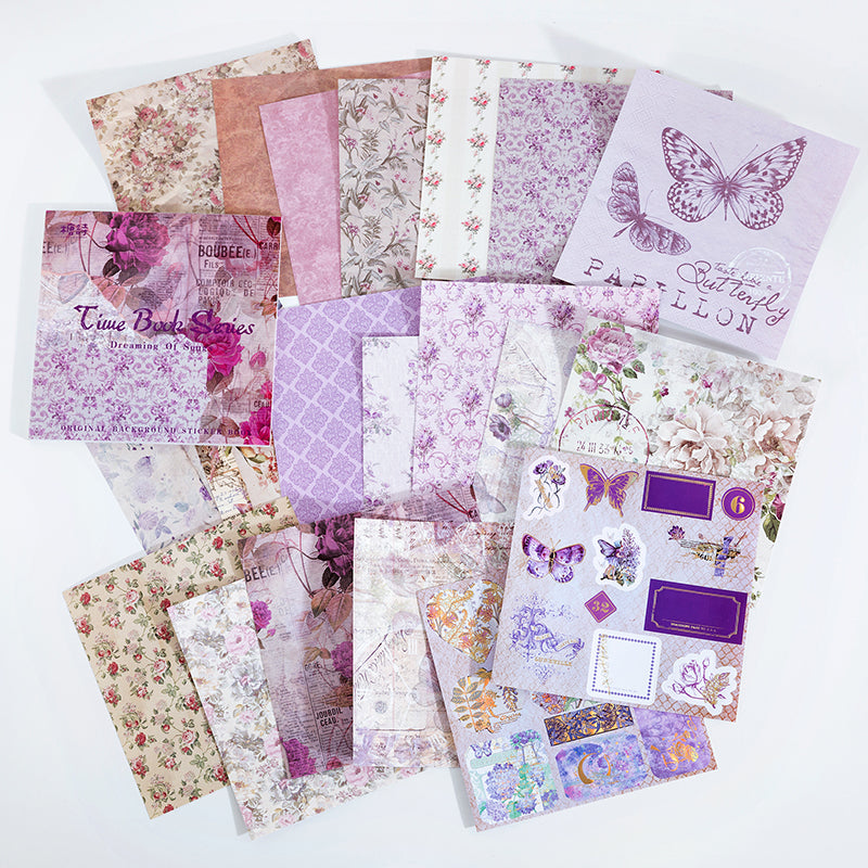 Time Book Stick-on Background Paper 20 PCS