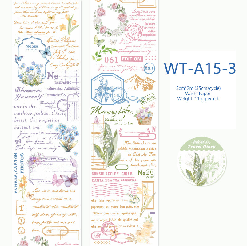 Whole Roll 5cm*2m Cute Street Scenery Washi Tape