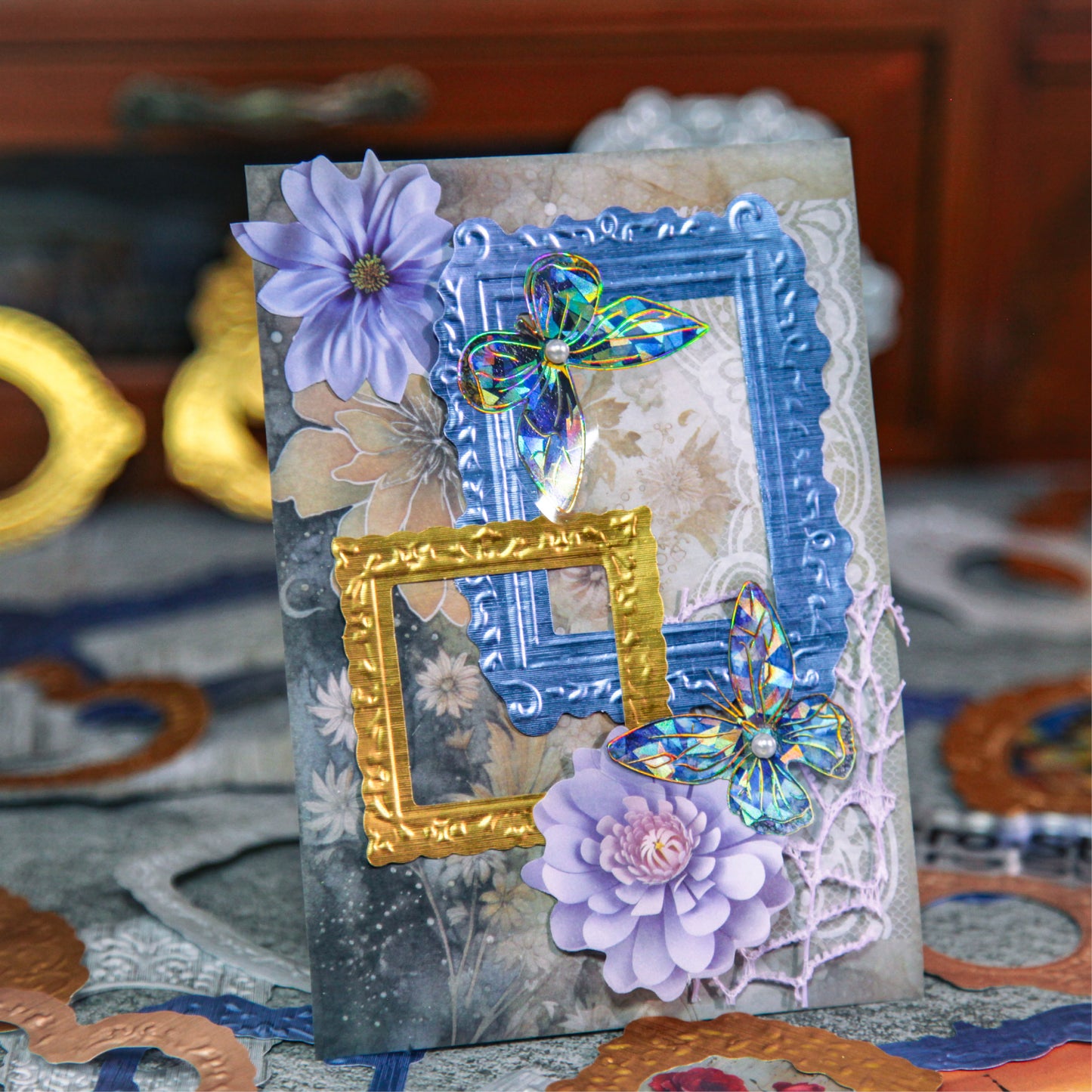 Metal-Like Hallow Frame Special Paper 20 PCS