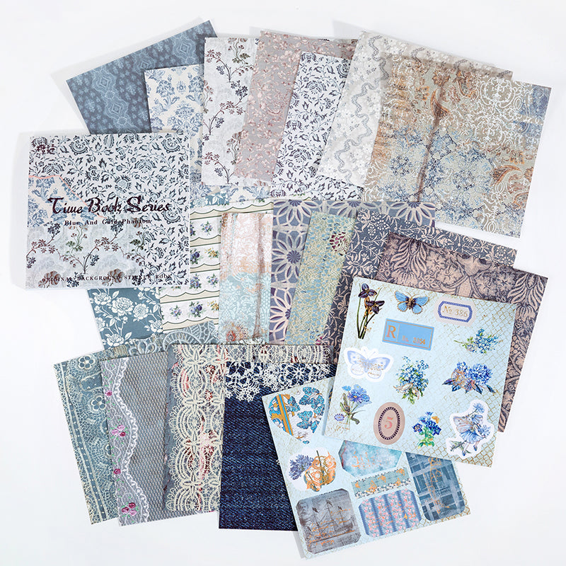 Time Book Stick-on Background Paper 20 PCS