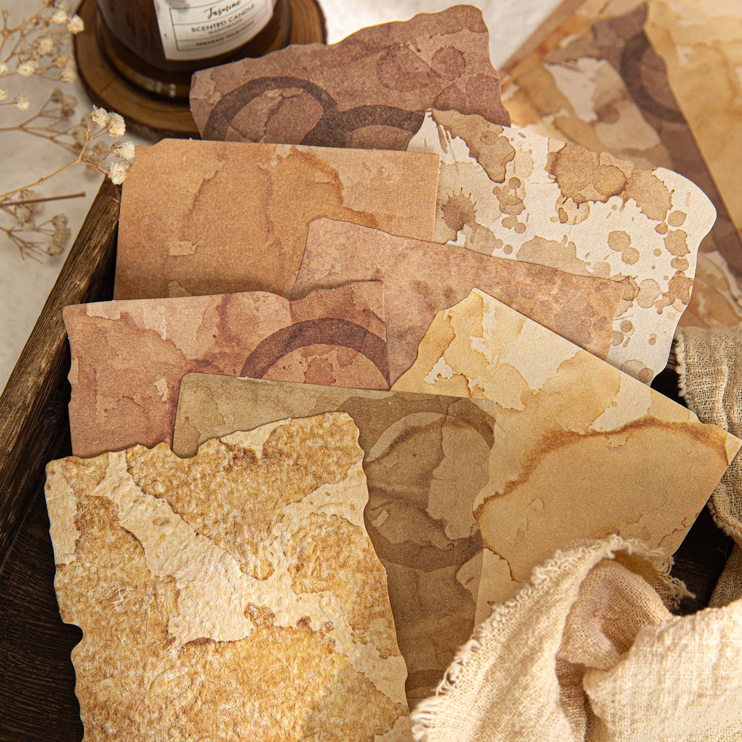 Vintage Coffee Background Special Paper 20 PCS