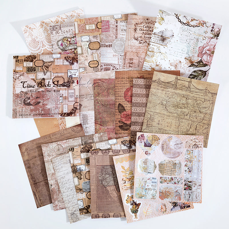 Time Book Stick-on Background Paper 20 PCS