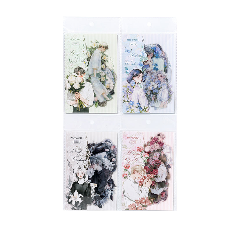 Watercolor Flower Whisper Stickers 30 pcs