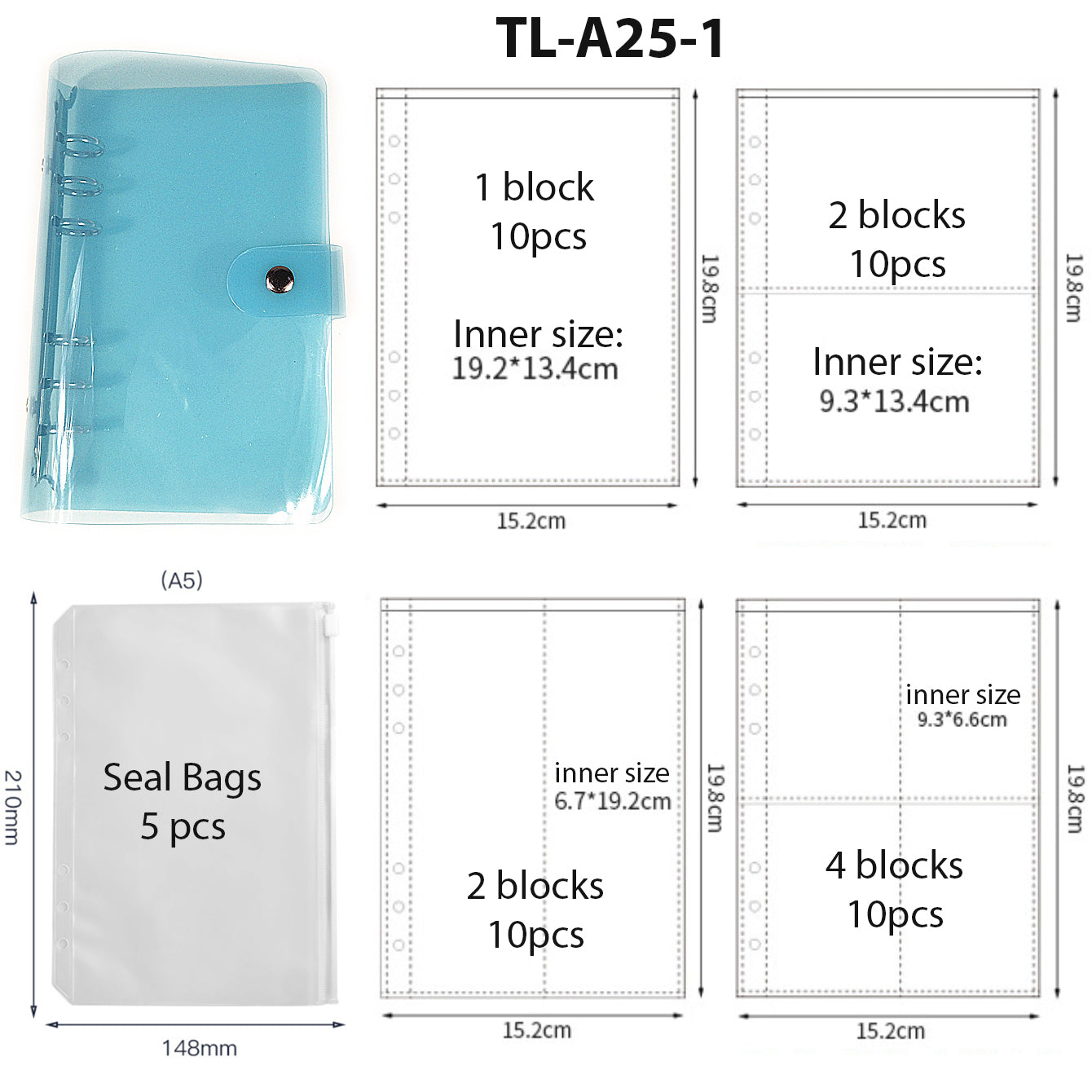 Candy A5 Size DIY Sticker Organizer SET 17*23cm
