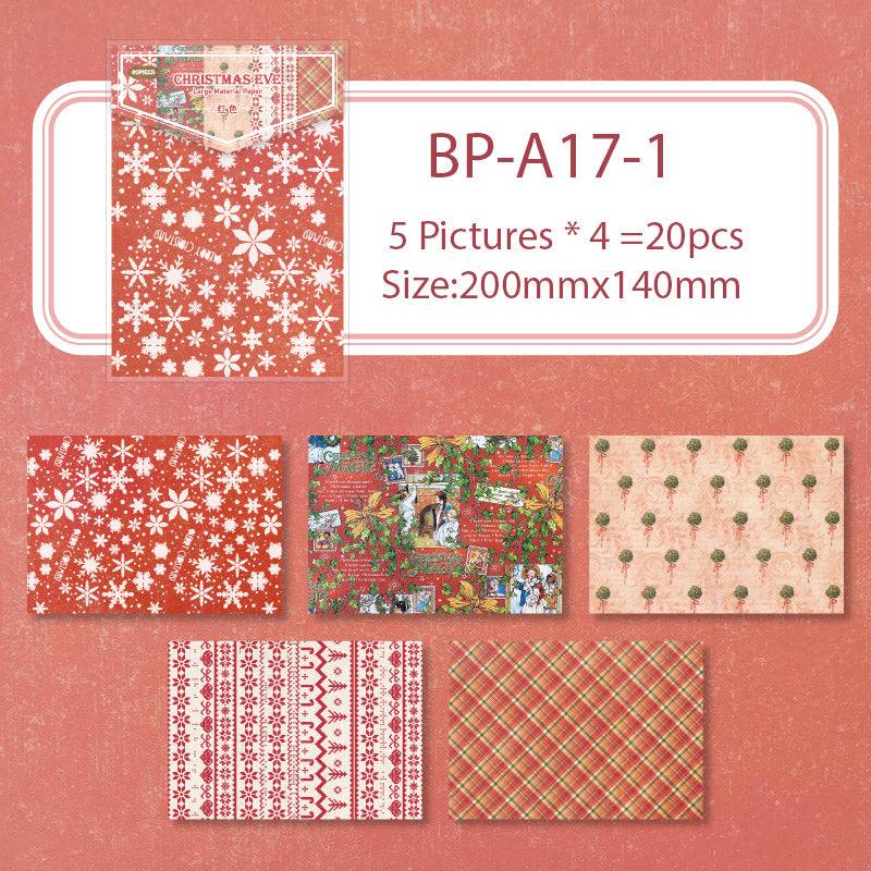 Christmas Background Paper BIG 14*24cm 20 PCS