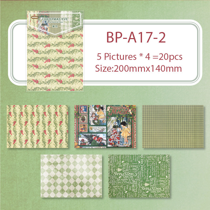 Christmas Background Paper BIG 14*24cm 20 PCS