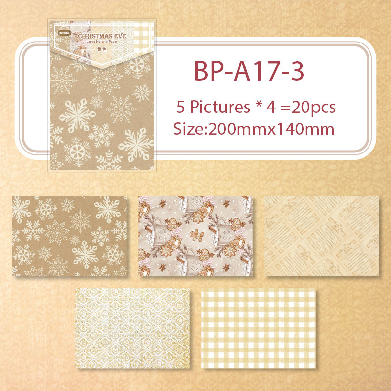 Christmas Background Paper BIG 14*24cm 20 PCS