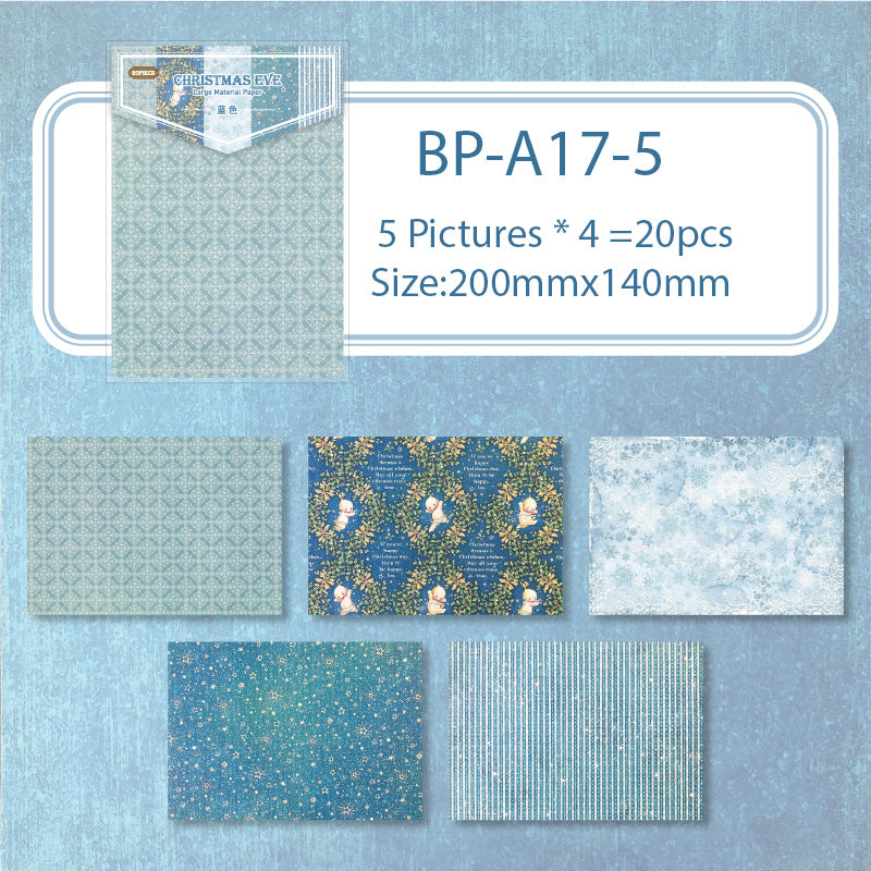 Christmas Background Paper BIG 14*24cm 20 PCS