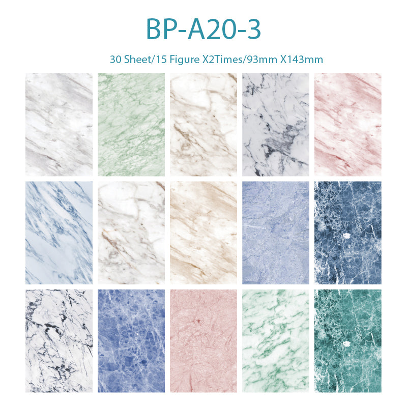 Microlight Marble Ripple Insta Note Paper 30 PCS