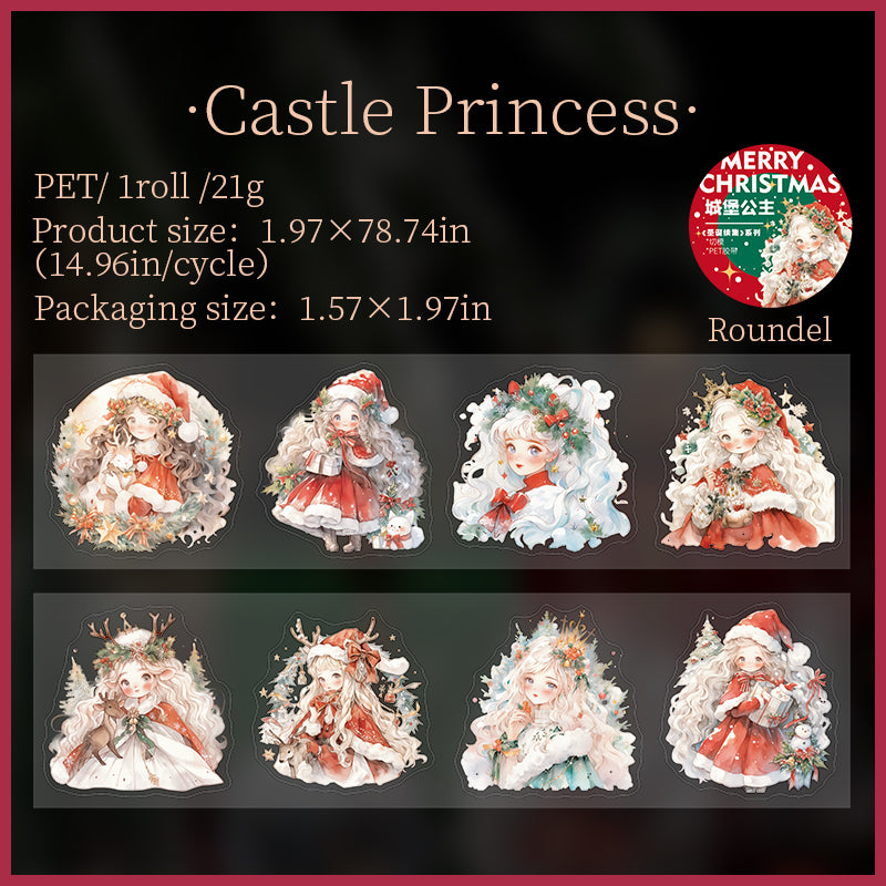 Whole Roll 5cm*2m Xmas I Pre-Cut PET tape
