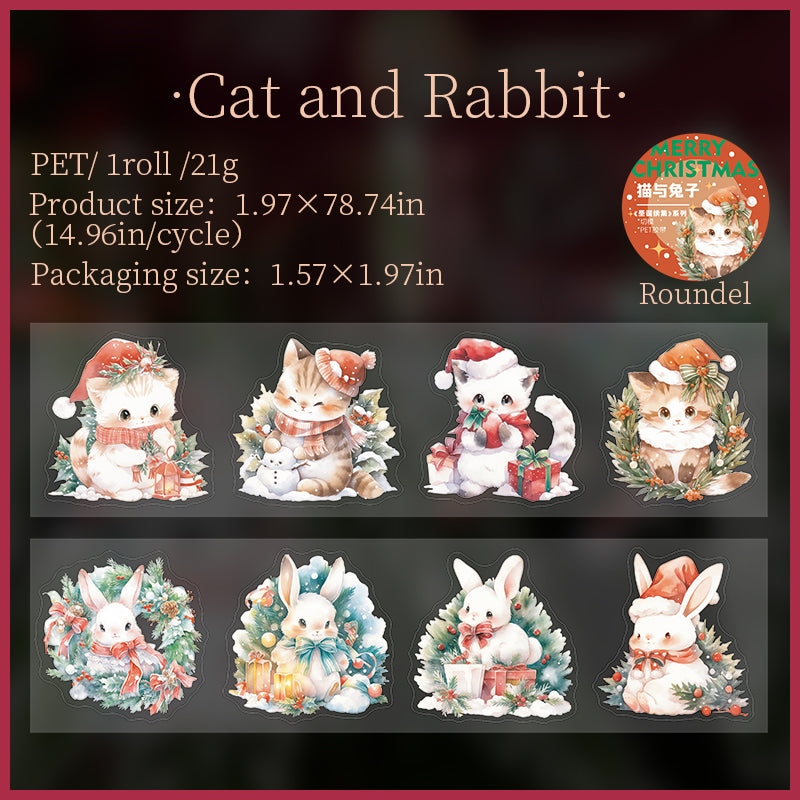 Whole Roll 5cm*2m Xmas I Pre-Cut PET tape