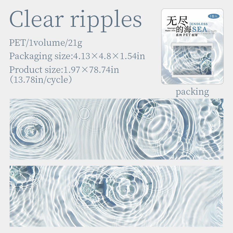 Whole Roll 50mm*2m Endless Sea PET tape