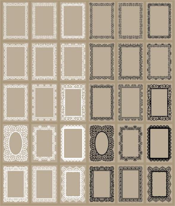 Lace Frame PET stickers 20PCS