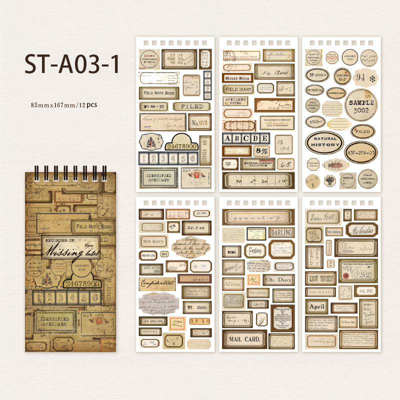 Bill collection series stickers 6PCS