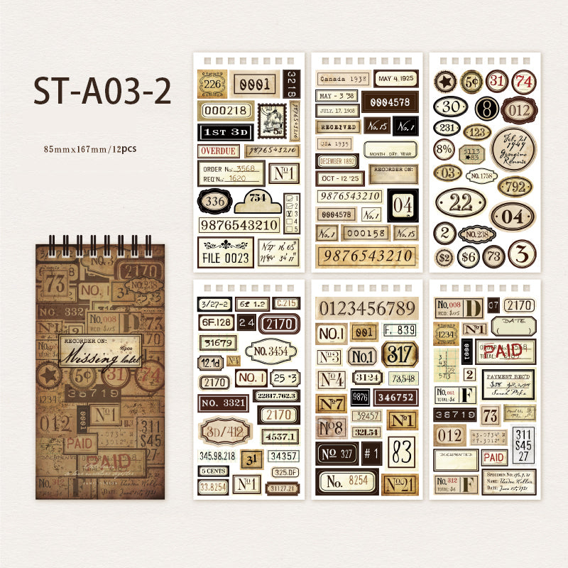 Bill collection series stickers 6PCS