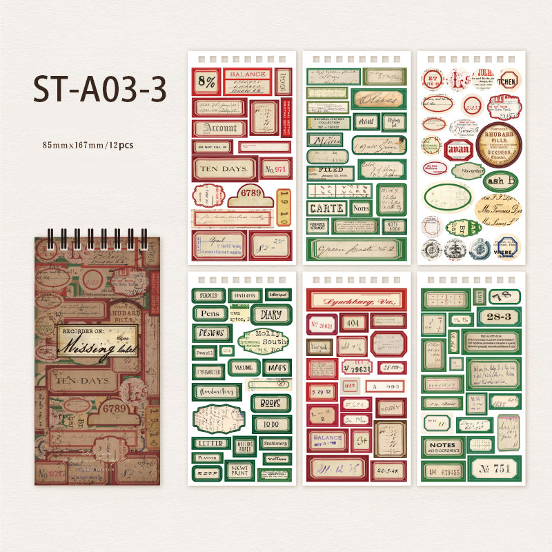 Bill collection series stickers 6PCS