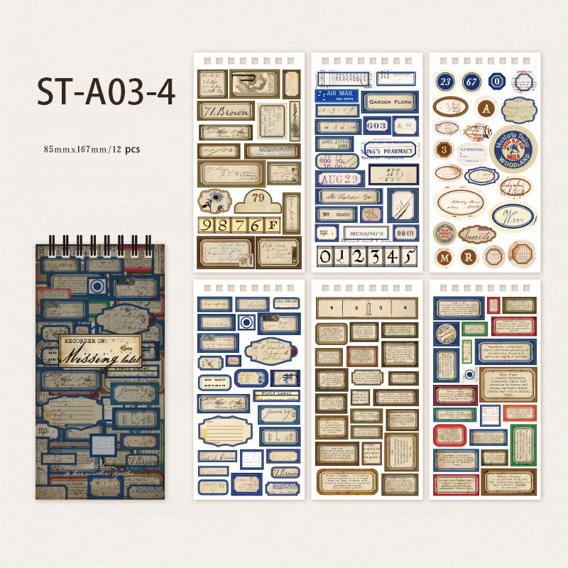 Bill collection series stickers 6PCS