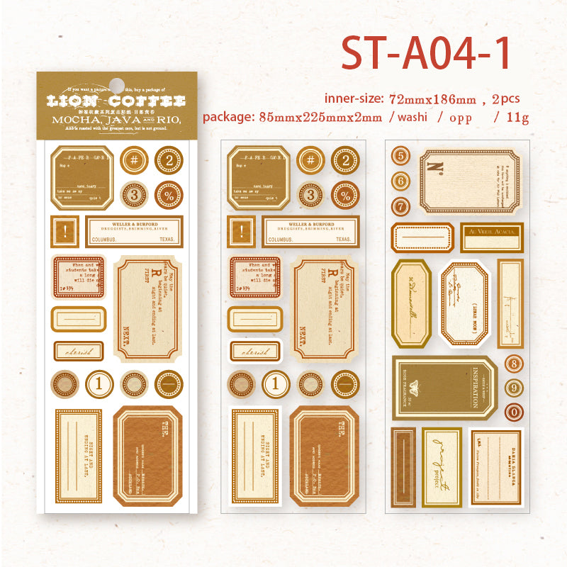 Label collection series stickers 2PCS