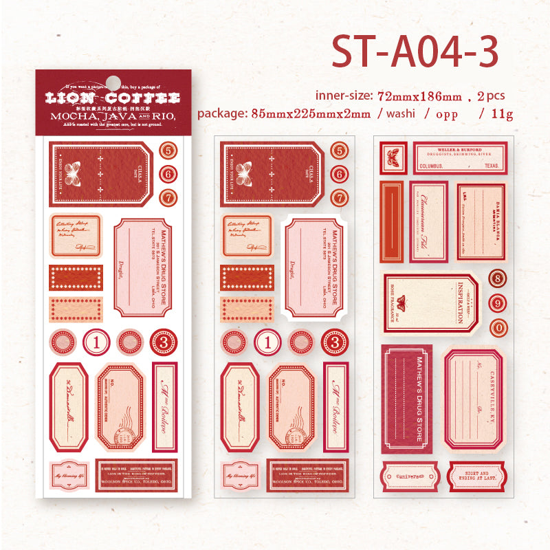 Label collection series stickers 2PCS