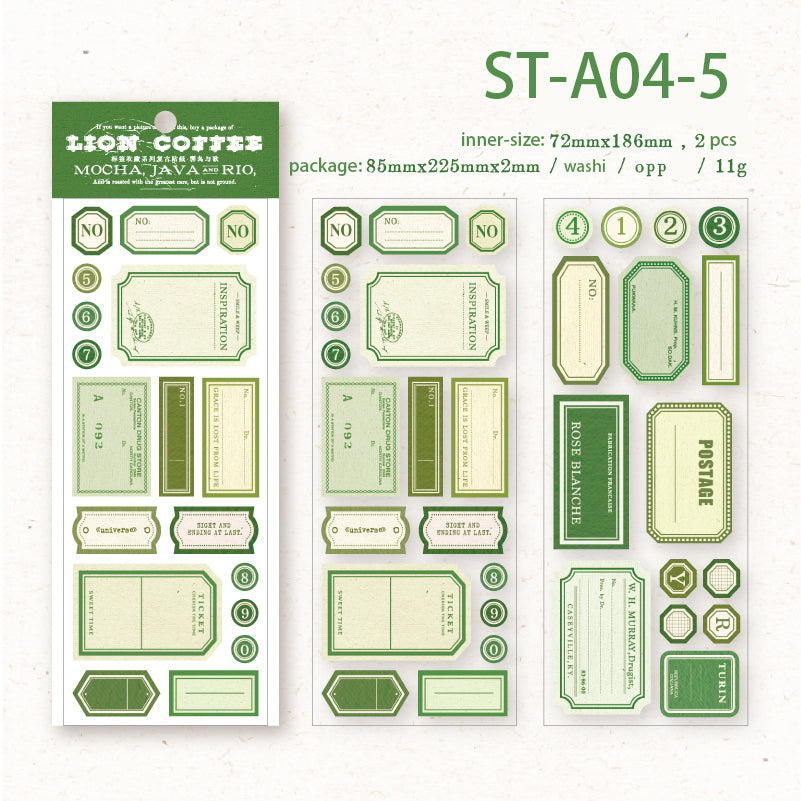 Label collection series stickers 2PCS