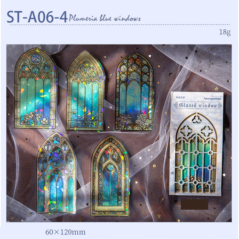 Glazed windows PET stickers 10 PCS