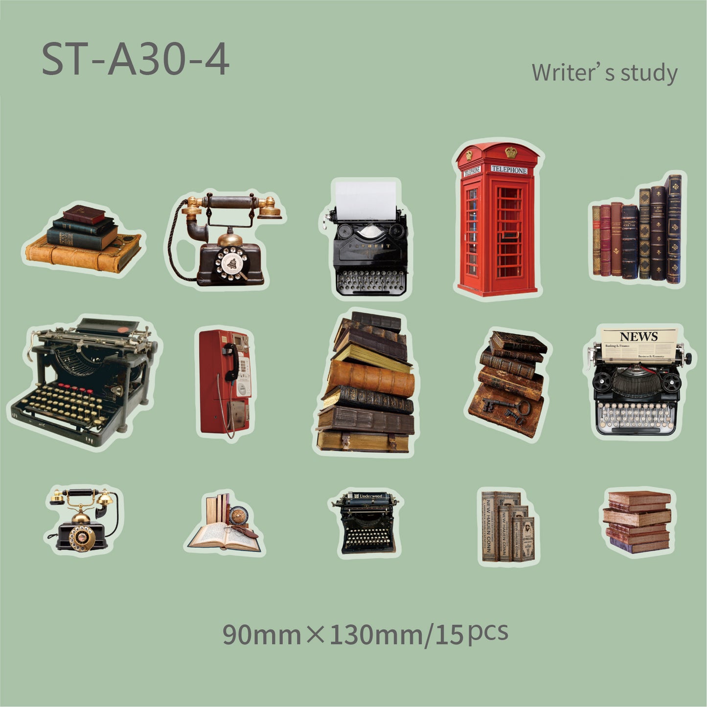 Vintage Memory PET stickers 15 PCS
