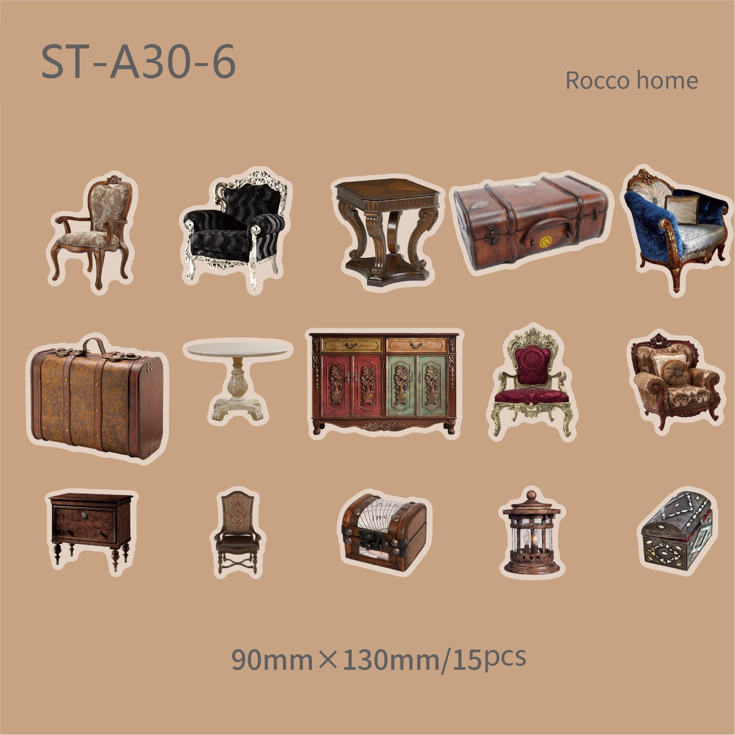 Vintage Memory PET stickers 15 PCS