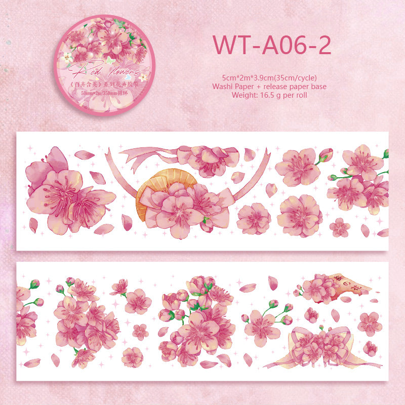 Whole Roll 5cm*2m Hunderds Floral Washi Tape